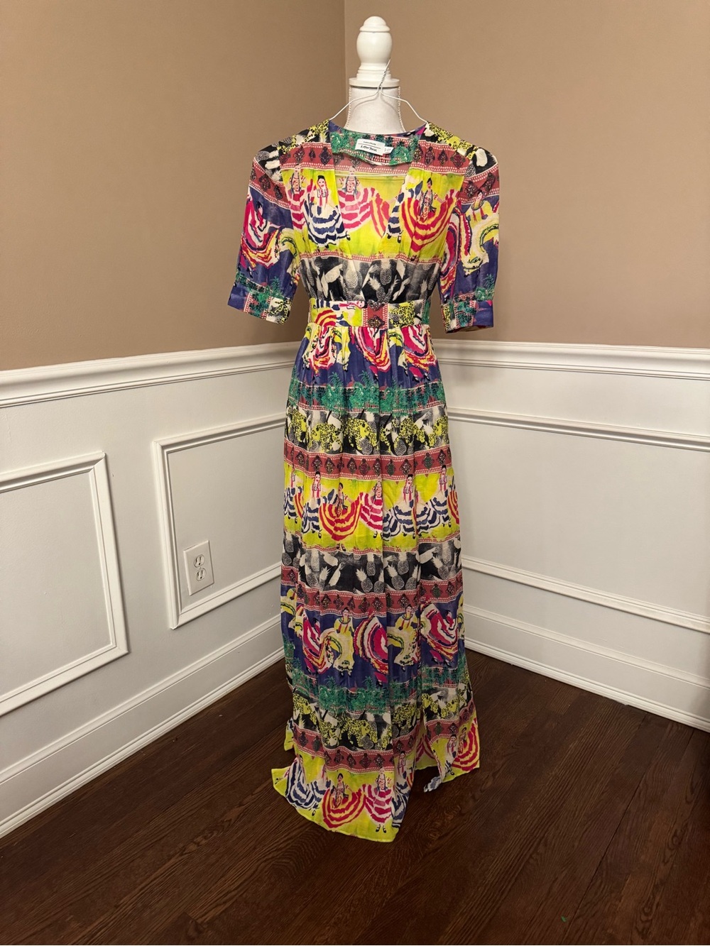 & Other Stories Vibrant Multi-Color Printed Maxi Dress